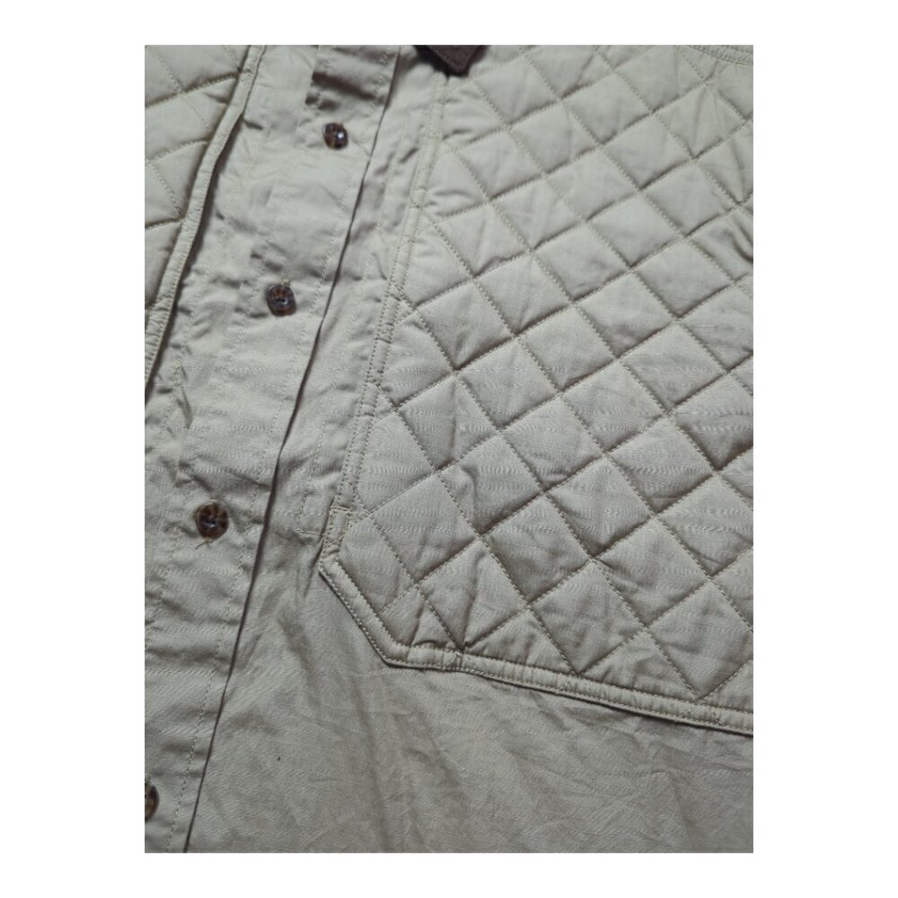 WOOLRICH Size L Men's Hunting Shooting Shirt Insulated Pads  Khaki Sportsman - Picture 12 of 13